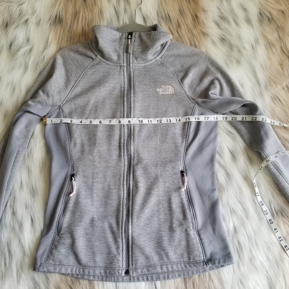 The North Face Momentum Fleece Full Zip Jacket Size Medium In Gray - Picture 4 of 11